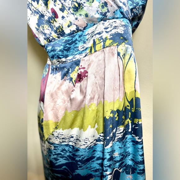 Akiko Silk Pockets Midi Empire Waist Dress - Picture 6 of 14